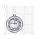 Серебряная подвеска Знак зодиака Козерог Diamant