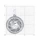 Серебряная подвеска Знак зодиака Лев Diamant
