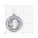 Серебряная подвеска Знак зодиака Стрелец Diamant