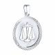 Серебряная подвеска Знак зодиака Весы Diamant
