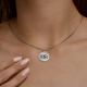 Серебряная подвеска Знак зодиака Рыбы Diamant