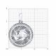 Серебряная подвеска Знак зодиака Рыбы Diamant