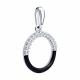 Серебряная подвеска Diamant с фианитом и эмалью