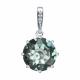 Серебряная подвеска Diamant с фианитом и ювелирным кристаллом