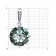 Серебряная подвеска Diamant с фианитом и ювелирным кристаллом