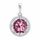Серебряная подвеска Diamant с фианитом и ювелирным кристаллом