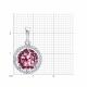 Серебряная подвеска Diamant с фианитом и ювелирным кристаллом