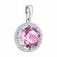 Серебряная подвеска Diamant с фианитом и ювелирным кристаллом