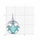 Серебряная подвеска Diamant с фианитом и эмалью