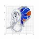 Серебряная брошь Diamant с фианитом и эмалью
