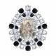 Серебряная брошь Diamant с фианитом и ювелирным кристаллом