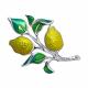 Серебряная брошь Diamant с эмалью