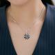 Серебряное колье Diamant с фианитом и эмалью