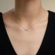 Серебряное колье Diamant с фианитом