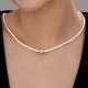 Серебряное колье Diamant с жемчугом