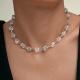 Серебряное колье Diamant с стеклом
