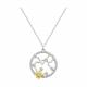 Колье из лимонного серебра Знак зодиака Стрелец Diamant с фианитом