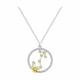Колье из лимонного серебра Знак зодиака Скорпион Diamant с фианитом