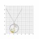 Колье из лимонного серебра Знак зодиака Скорпион Diamant с фианитом