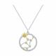 Колье из лимонного серебра Знак зодиака Дева Diamant с фианитом