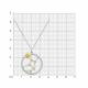 Колье из лимонного серебра Знак зодиака Дева Diamant с фианитом
