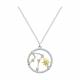 Колье из лимонного серебра Знак зодиака Водолей Diamant с фианитом