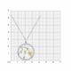 Колье из лимонного серебра Знак зодиака Водолей Diamant с фианитом
