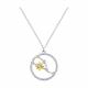 Колье из лимонного серебра Знак зодиака Телец Diamant с фианитом