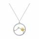 Колье из лимонного серебра Знак зодиака Овен Diamant с фианитом