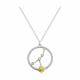 Колье из лимонного серебра Знак зодиака Рак Diamant с фианитом