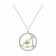 Колье из лимонного серебра Знак зодиака Козерог Diamant с фианитом