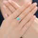 Серебряное кольцо Diamant с фианитом и бирюзой