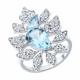 Серебряное кольцо Diamant с топазом и фианитом