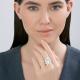 Серебряное кольцо Diamant с топазом и фианитом