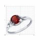 Серебряное кольцо Diamant с фианитом и гранатом