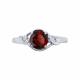 Серебряное кольцо Diamant с фианитом и гранатом
