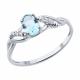 Серебряное кольцо Diamant с топазом и фианитом