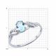 Серебряное кольцо Diamant с топазом и фианитом