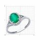 Серебряное кольцо Diamant с фианитом и агатом