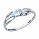 Серебряное кольцо Diamant с топазом и фианитом