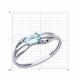 Серебряное кольцо Diamant с топазом и фианитом