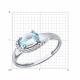 Серебряное кольцо Diamant с топазом и фианитом