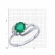 Серебряное кольцо Diamant с фианитом и агатом