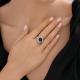 Серебряное кольцо Diamant с фианитом и агатом