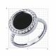 Серебряное кольцо Diamant с фианитом и агатом