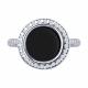 Серебряное кольцо Diamant с фианитом и агатом