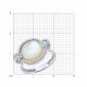 Серебряное кольцо Diamant с фианитом и перламутром