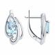 Серебряные серьги Diamant с топазом