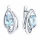 Серебряные серьги Diamant с топазом