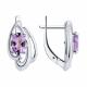 Серебряные серьги Diamant с аметистом